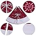 Aytai Non-Woven Christmas Tree Skirt 48 inches, Traditional Red and White Snowflakes Tree Skirts for Christmas Decorations