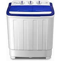 16Lbs Semi-automatic Twin Tube Washing Machine US Standard Portable Washing Machines, for RVs, Camping, Apartment and…