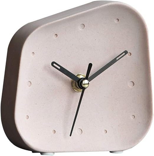 Amazon Com Alarm Clocks White Stone Alarm Clock Clock Bedroom Bedside Table Clock Book Desktop Decoration Small Clock Home Decor Home Kitchen