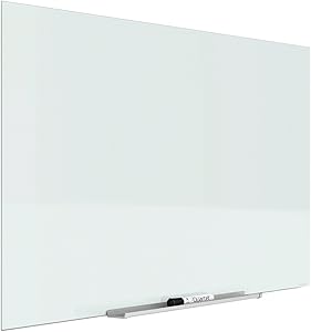 Quartet Glass Dry Erase Board, Whiteboard / White Board, Magnetic, 85" x 48", White Surface, Frameless, InvisaMount (G8548IMW)