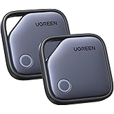 UGREEN FineTrack Smart Finder 2 Pack Compatible with Apple Find My (iOS Only), Bluetooth Air Tracker Tag for Luggage, Key Fin
