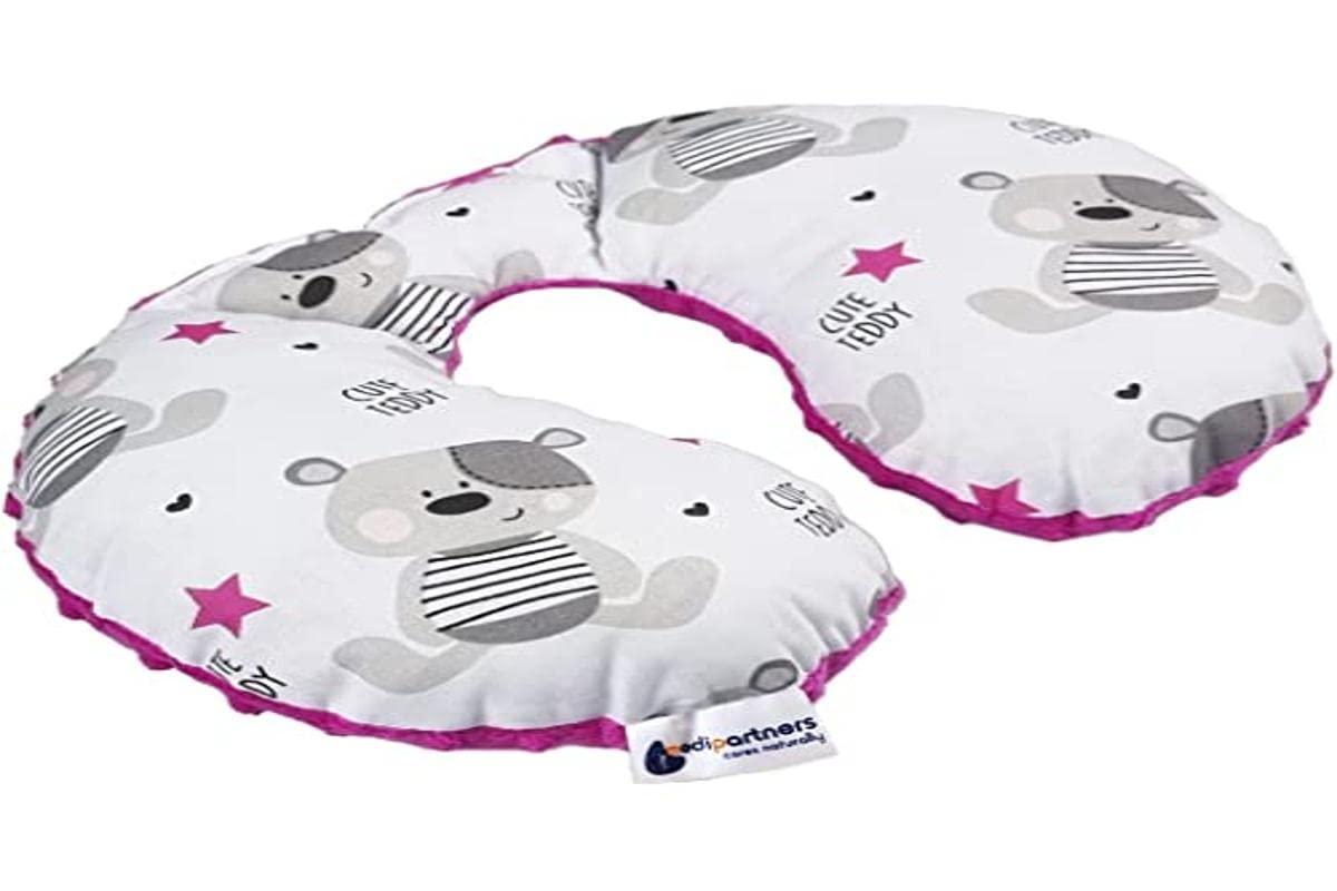 Medi Partners Neck Cushion for Baby 100% Cotton/Plush Baby Neck Cushion for Stroller Car Ride Travel Sleep Neck Pillow Snooze Roll