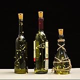 Wine Bottle Lights with Cork,LED Cork Lights for Bottle, AGPtEK Copper Wire Starry Fairy Lights, for Christmas, Decoration,DIY, Party, Halloween,Wedding, Dancing,15LED/3 Pack/2.5ft(Warm White)
