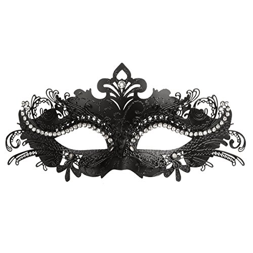 Hoshin Masquerade Mask, Mardi Gras Deecorations Venetian Masks for Womens (Black) - //medicalbooks.filipinodoctors.org