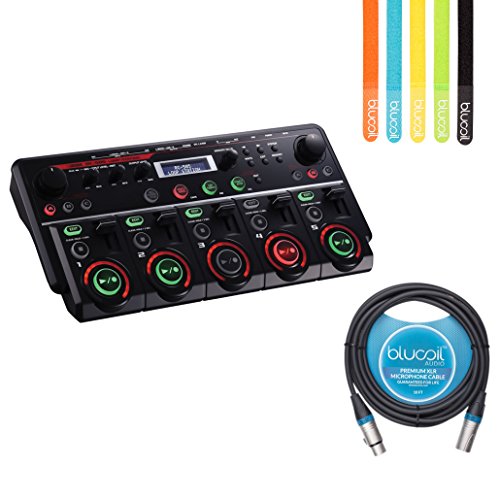BOSS RC-505 Loop Station - INCLUDES - Blucoil Audio 10-Feet Balanced XLR Cable for Microphone, Speakers and Pro Devices AND 5 Pack of Blucoil Cable Ties