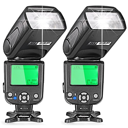 Neewer® Two i-TTL Flash Speedlite for Nikon DSLR Camera Such as D7200 D7100 D7000 D5200 D5100 D5000 D3000 D3100 D300 D700 D600 D90 D80 D70 D70S D60 D50(NW-562)