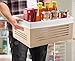 Wooden Storage Bin Container - Decorative Closet, Cabinet and Shelf Basket Organizer Lined with Machine Washable Soft Linen Fabric - Tan, Medium
