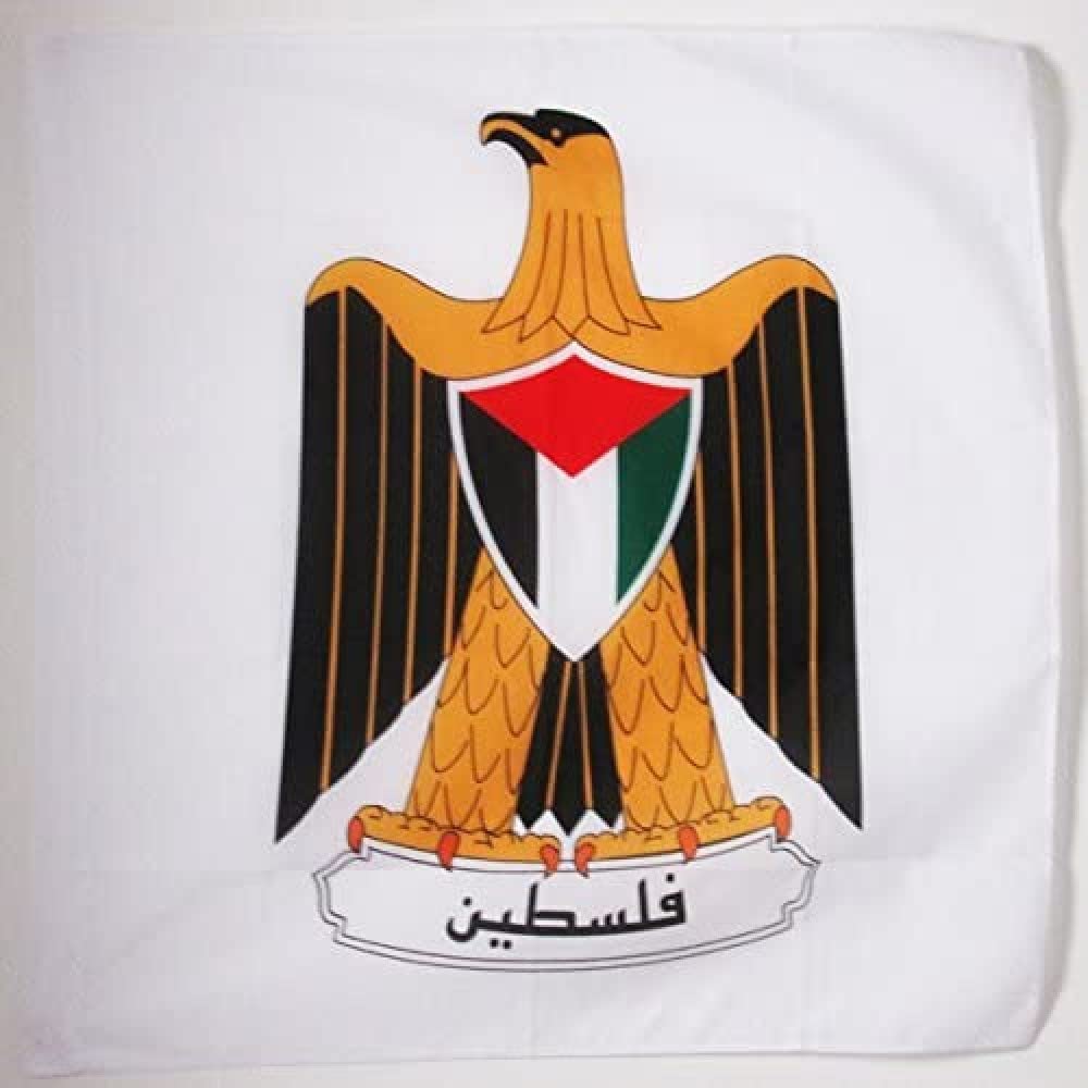 AZ FLAG - Palestina Coat of Arms Flag - 3x3 Ft - 100% Polyester Palestinian Banner with Sleeve - Fade Resistant - Vivid Colors - 3' x 3' Feet - 90x90 Cm