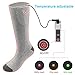 Rabbitroom Unisex Rechargeable Battery Electric Heated Socks Kit, Thick Knitting Thermal Sox Care Chronically Cold Feet, Winter Warm Cotton Crew Socks for Outdoor Hunting Skiing, Free Size (Gray)