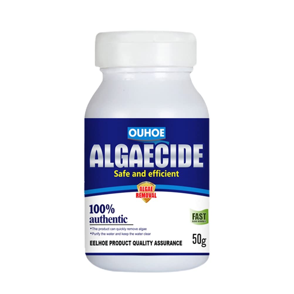 Yusat Aquarium Algae Remover, Aquarium Algaecide Algae Control Moss Remover for Pond Fish Tank, Cyanobacteria Treatment/Blue Green Algae Remover for Tropical Aquarium and Freshwater Fish Tank 50g