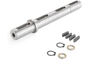 YIDOFENG Dual Output Shaft,Diameter 14mm Output Shaft 0.55", 130mm Length fit for Worm Reducer Gearbox NMRV030 RV030 Nema23 Stepper Motor with Gaskets S Ring Corner pin