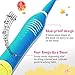 OJV Professional Kids Electric Sonic Rechargeable Toothbrush with 2 Dental Care Modes 4 Songs and 2 Replaceable Brush Heads (Blue-Sonic Toothbrush)