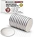 Strong Neodymium Disc Magnets (12 Pack) - Powerful, Small, Round, Rare Earth Magnets - N45 Industrial Strength NdFeB Magnet Set for Fridge, DIY, Crafts - 1.26” x 0.08”