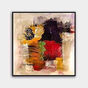 Framed Canvas Wall Art Modern Texture Painting Canvas Prints Home Artwork Decoration for Living Room,Bedroom - 16x16 inches