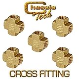 CHASSIS TECH Lot of 5 New Brass Pipe Female Cross