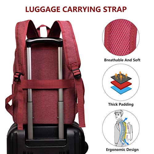 Casual Daypacks OMOUBOI Superbreak Backpack Laptop Backpack for Women & Men Fits Tourism School Business (Pink) - Thumbnail 3