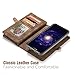 Samsung Galaxy S8 Plus Leather Wallet Phone Case Magnetic Detachable Case with Card Slots Cash Compartment Brown