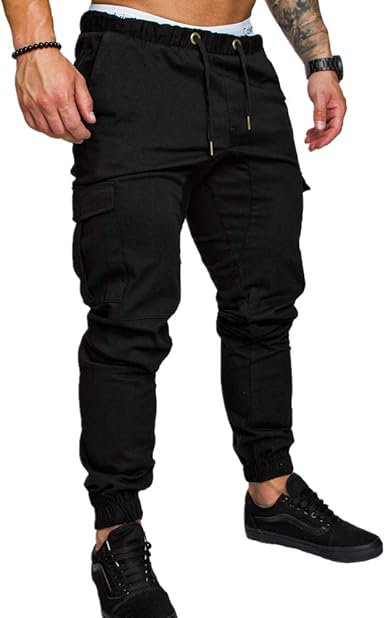 mens multi pocket trousers