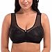 Delimira Women's Full Coverage Pretty Embroidery Wire Free Soft Cups Bra