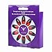 Ejiubas 24 Pcs Metalic Red and Black Color Changing Full Cover Medium Talone False Nail Tips