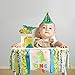 Dinosaur Theme 1st Birthday Decorations Kit Set of 3- One Burlap High Chair Banner- Baby Dino Cake Smash Party Supplies- Glitter Green Felt 1st Birthday Hat- T-Rex Cake Topper …