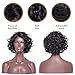 Short Lace Front Wigs for Black Women Natural Hair Heat Resistant Fiber Hair Synthetic Black Wigs Curly Bob Wig Mothers Day Gifts（10Inch, Black）