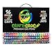 Crafty Croc Gel Pens for Adult Coloring Books - Refillable Ink Gel Pen Set With Case - Includes 96 Artist Quality Coloring Pens: Glitter, Metallic, Pastel (1 White), Neon - Soft Comfort Grips