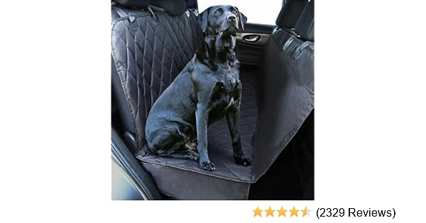 Plush Paws Ultra Luxury Pet Seat Cover Dog Car Hammock Protector Bench Rear Waterproof 100 Non Slip Backing Anchors Side Flaps Machine Wash Black 2 - 
