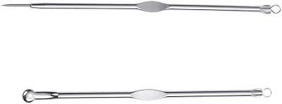 Bcowtte Stainless Steel Blackhead Remover Pimple Extractor Needle Clip Tool Kit