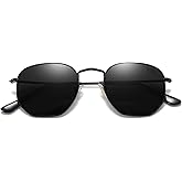 SOJOS Square Polarized Sunglasses for Women Men Small Hexagonal Polygon Shades SJ1072
