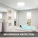 Ustellar Waterproof 12W LED Ceiling Lights, 11in, 100W Incandescent Bulbs Equivalent, IP44, 950lm, Lighting for Bathroom, Kitchen, Hallway, Flush Mount Ceiling Light, 6000K Daylight White