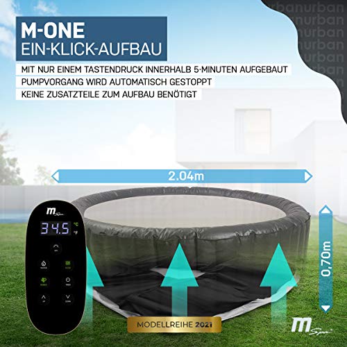 Miweba MSpa aufblasbarer Whirlpool Outdoor Urban Rimba U-RB061 - Für 6 Personen -138 Luftdüsen - M-ONE & Ozon-UV-C… – Bild 7