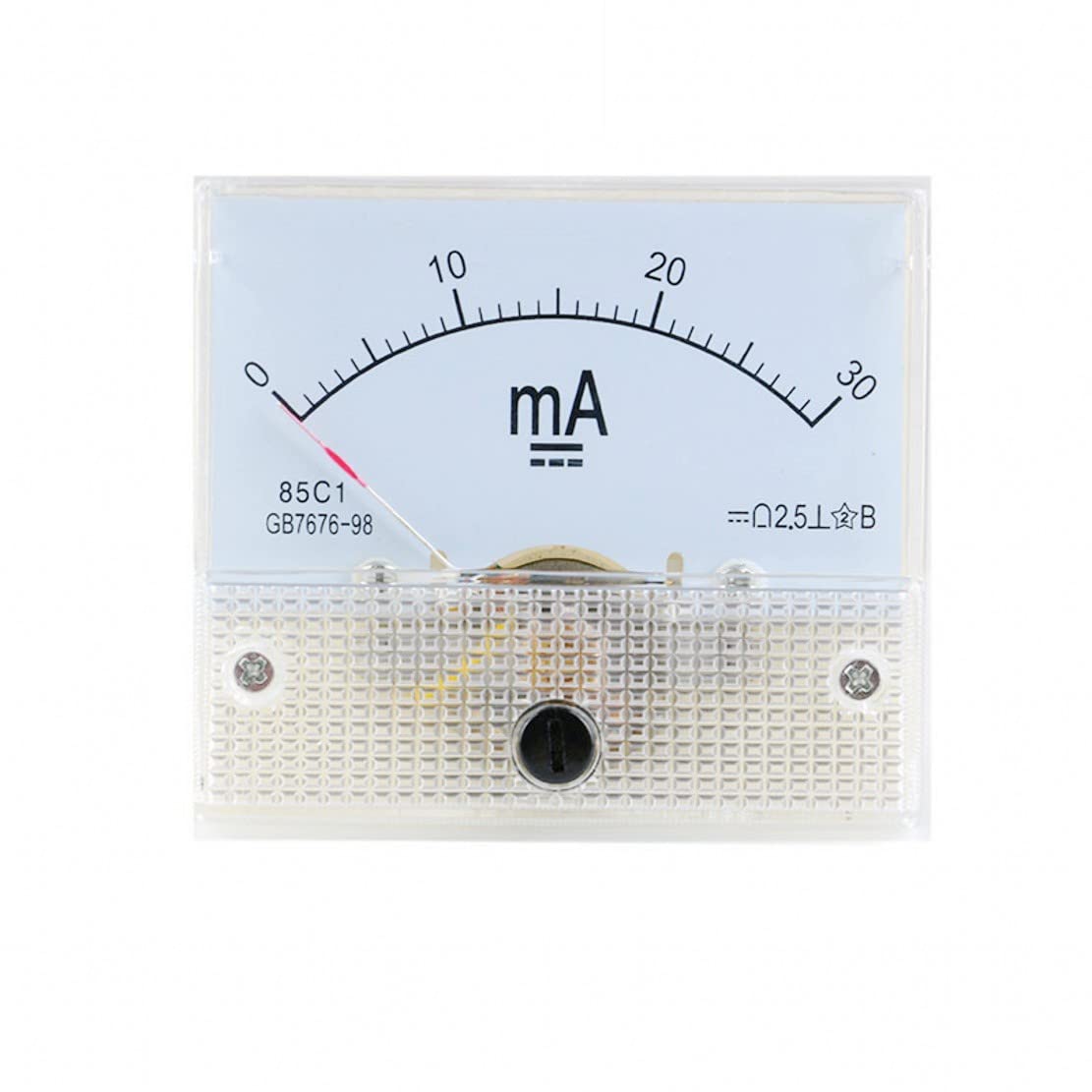 JZK 30mA ammeter panel Amp meter, Analog Current Panel Meter DC 0-30mA, 85C1 DC current pointer Ammeter, Ampere Tester Gauge