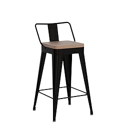 WENTMENT Metal Bar Stools Set of 4 Counter Height