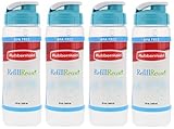 Rubbermaid Refill, Reuse 20-ounce Chug Bottle, Pack of 4 Clear Bottles