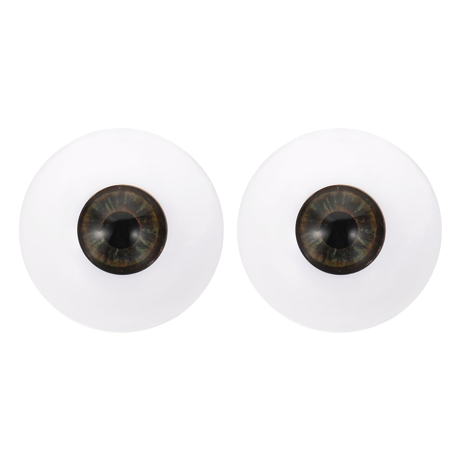 PATIKIL 30mm Safety Eyes,1 Pair Realistic Acrylic Eyes Plastic Half Eyeballs for Masks Halloween Props Art Craft, Yellow Brown