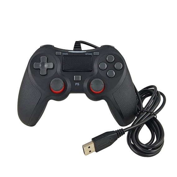 TYewa98556 Gamepad für PS4, ergonomischer Griff, mit USB-Anschluss siehe abbildung