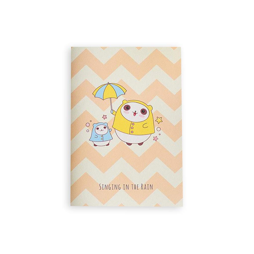 Cuquiland |Cute Panda Singing in The Rain Notebook | Notebook