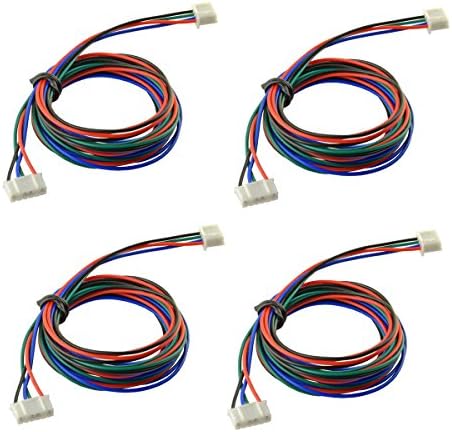 RepRapChampion 4 PCS x 1 Meter Long Stepper Motor Cables for NEMA 17, works with MKS GEN, MKS BASE and TEVO 3D Printer electronics