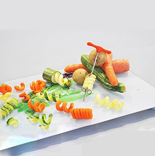 Botrong Rotating Machine Manual Magic Roller Spiral Slicer Radish Potato Spiral Cutter - Thumbnail 3