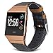 SKYLET Bands for Fitbit Ionic, Canvas Fabric with Genuine Leather Straps with Metal Clasp for Fitbit Ionic Smart Watch (Smart Watch Not Included)