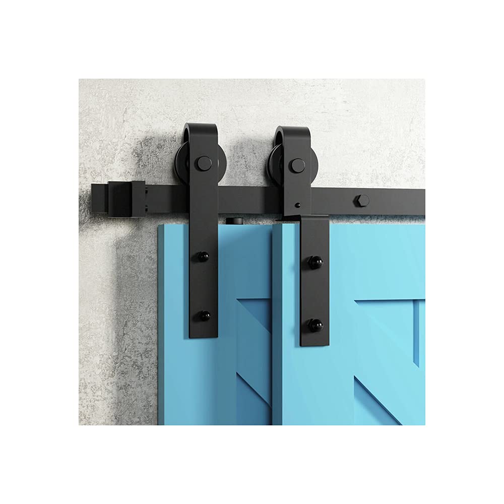 GIFSIN 4FT/122cm Sliding Barn Door Kit - Hardware for Double/Each Door, Max Width 61cm