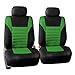 FH Group Car Seat Covers Premium 3D Air Mesh Front Pair Set Airbag Compatible Green and Black Automotive Seat Covers Universal Fit Interior Accessories for Cars Trucks and SUVs FB068102