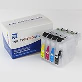 UP Empty Refillable Ink Cartridge LC201 LC203 Compatible for Brother MFC-4320DW J4420DW J4620DW MFC-J460DW J480DW J485DW MFC-J5520DW J5620DW J5720DW MFC-J680DW J880DW J885DW Printer
