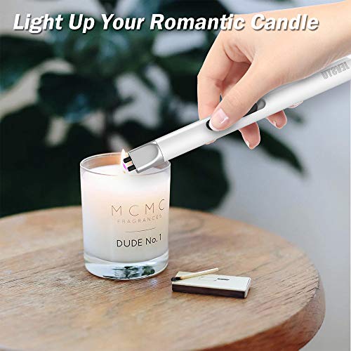 JEVSTU Candle Lighter, Electric Lighter USB Rechargeable Lighter, Arc Windproof Flameless Plasma Lighter Long Stick with… - Image 2