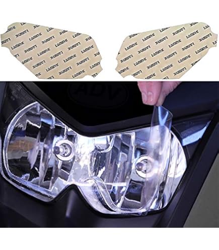 Motorcycle Headlight Lens Screen Cover Plastic Headlamp Fairing Guard