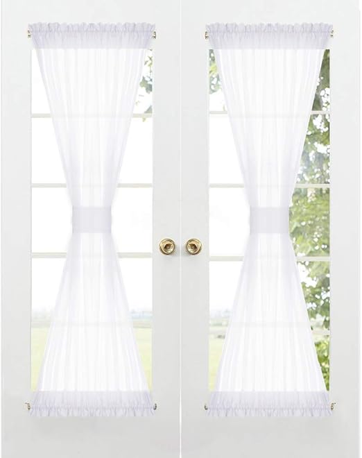 Amazon Com Ryb Home Sidelight Curtain For Door Sheer Door