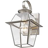 Livex Lighting 2181-91 Westover 1 Light BN Outdoor Wall Lantern, Brushed Nickel