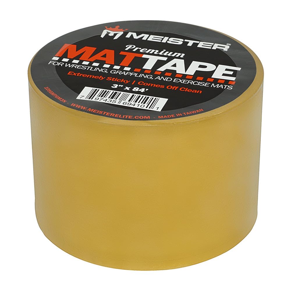 Meister Premium Mat Tape for Wrestling, Grappling and Exercise Mats - Clear - 3" x 84ft - 1 Roll