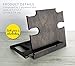 Personalized Docking Station Nightstand Organizer Accessories Essentials Holder Smartphone Support Phone Stand, 5th Traditional Anniversary Gift for Husband Fathers Day Gifts for Men (Ebony)